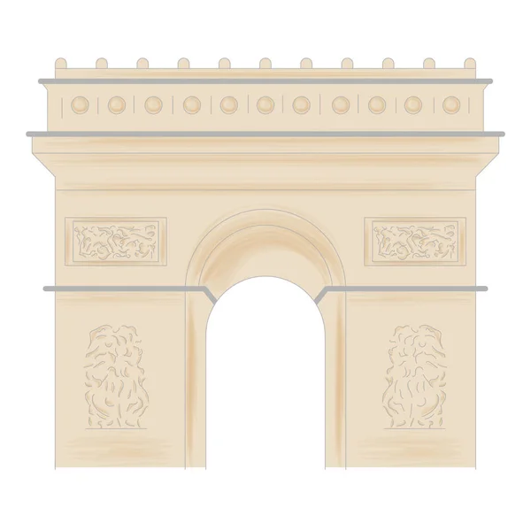 Isolated Triumphal Arch Building Landmark Vector Illustration — Stockvektor