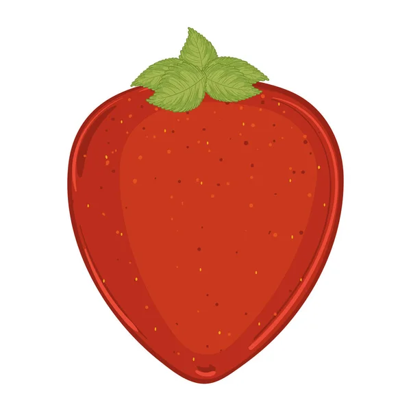 Isolated Strawberry Icon Fruits Healthy Food Vector Illustration — Vector de stock