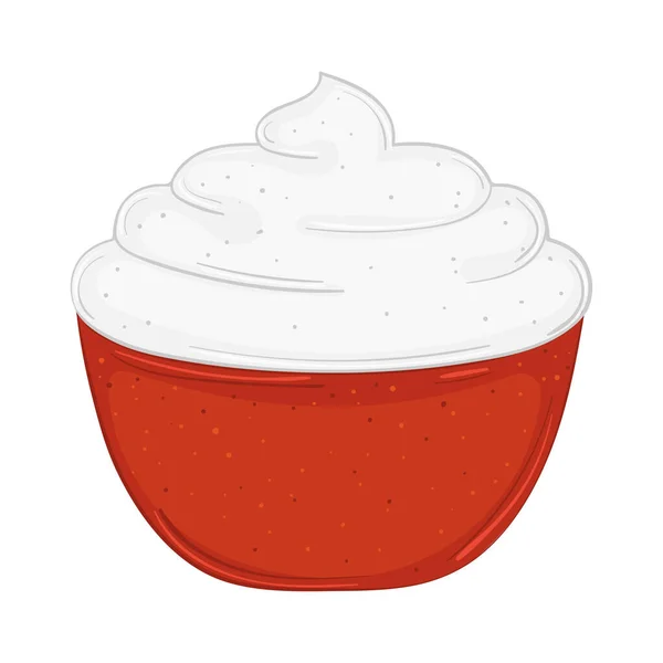 Isolated Whipped Cream Dairy Product Icon Vector Illustration — Stock Vector