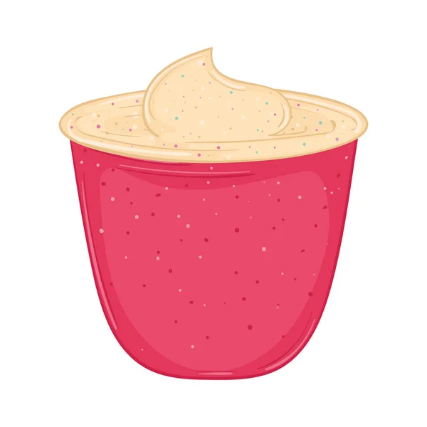 Isolated Yogurt Rate Dairy Product Icon Vector Illustration — 图库矢量图片