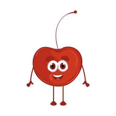 Isolated happy crerry cartoon kawaii Vector illustration