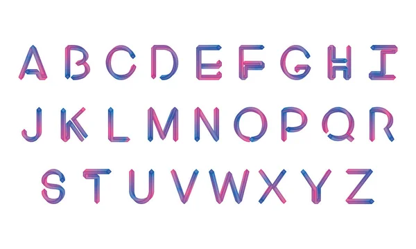 Jeu Alphabet Coloré Avec Illustration Vectorielle Effet — Image vectorielle