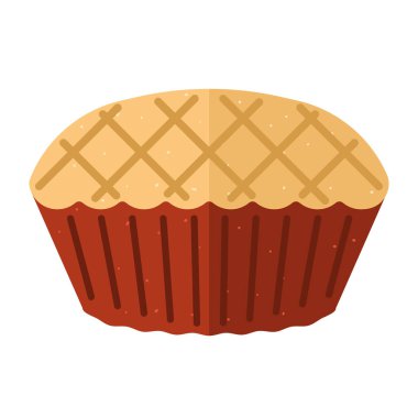 İzole edilmiş sonbahar balkabağı turta ikonu illüstrasyonu