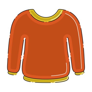 İzole edilmiş sonbahar süveter ikonu Vektör illüstrasyonuName