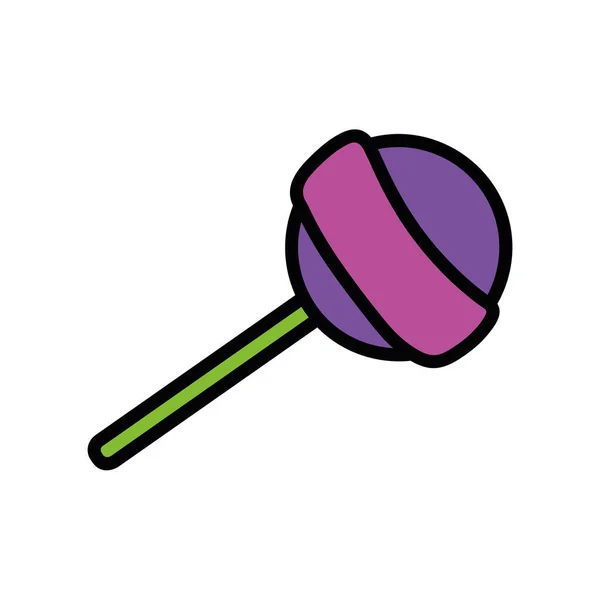Izolált Színes Évek Groovy Candy Ikon Vector Illusztráció — Stock Vector