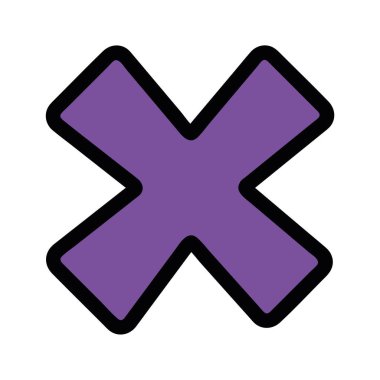 İzole edilmiş mor 60 'ların modası geçmiş haç simgesi Vektör illüstrasyonu