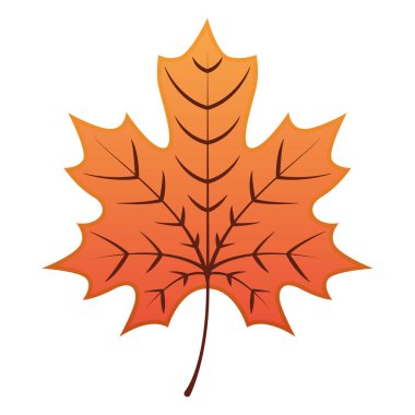 İzole edilmiş sonbahar yaprağı simgesi Vektör illüstrasyonuName