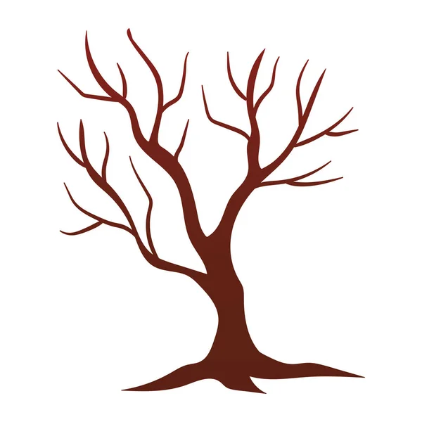 Isolerad Färgad Höst Träd Ikon Vektor Illustration — Stock vektor