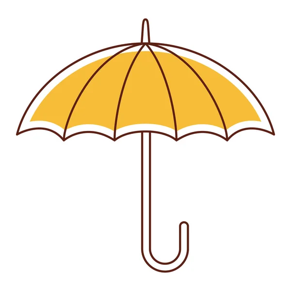 Isolé Couleur Automne Parapluie Icône Autocollant Illustration Vectorielle — Image vectorielle