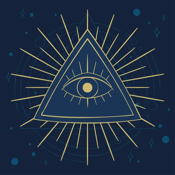 Isolated Triangle Eye Esoterism Icon Vector Illustration — Stock Vector