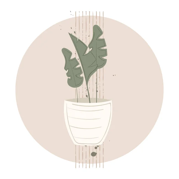 Icono Dibujo Planta Color Aislado Ilustración Vectorial — Vector de stock