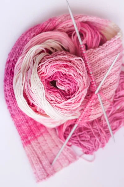 Knitting. Bamboo yarn — Stock Photo, Image