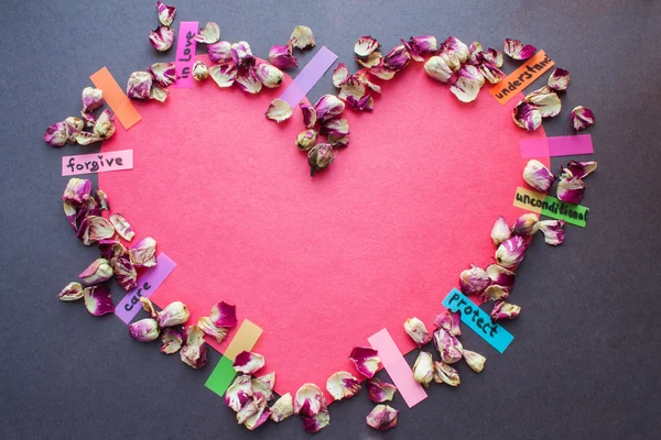 kalp şeklinde aşk kavramı