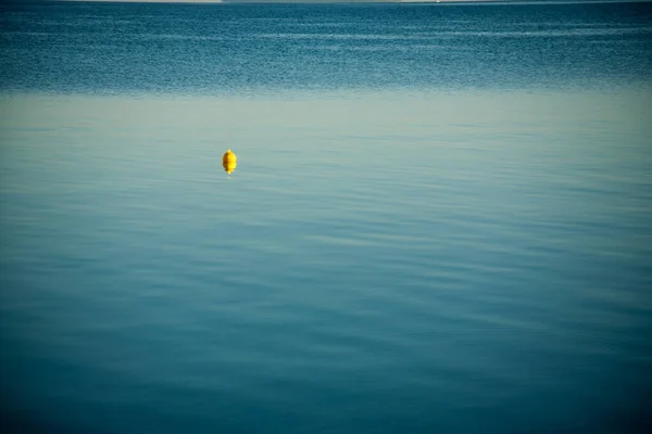 Κίτρινος Βόας Που Περιβάλλεται Από Μπλε Θάλασσα — Φωτογραφία Αρχείου