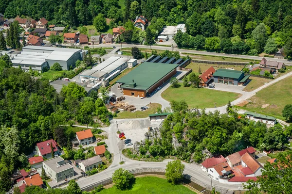 Panorama Cidade Samobor Croácia Paisagem Rural Verde — Fotografia de Stock