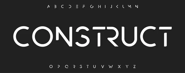 Futurism alphabet bevel font minimalistic letters for modern futuristm, sport, science logo and monogram, headline, branding typography, apparel and merchandise. Vector typographic design — Stock Vector