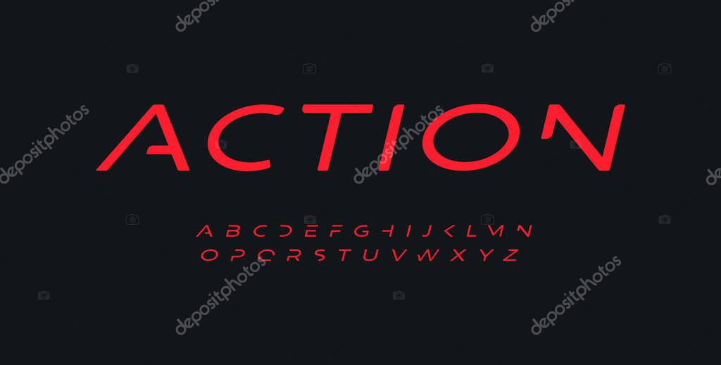 Minimalistic italic dynamic font movement alphabet. Modern logo elegant typography.Minimal futuristic typographic design. Thin sans serif letters set for speed logo, headline, monogram.Vector typeset.