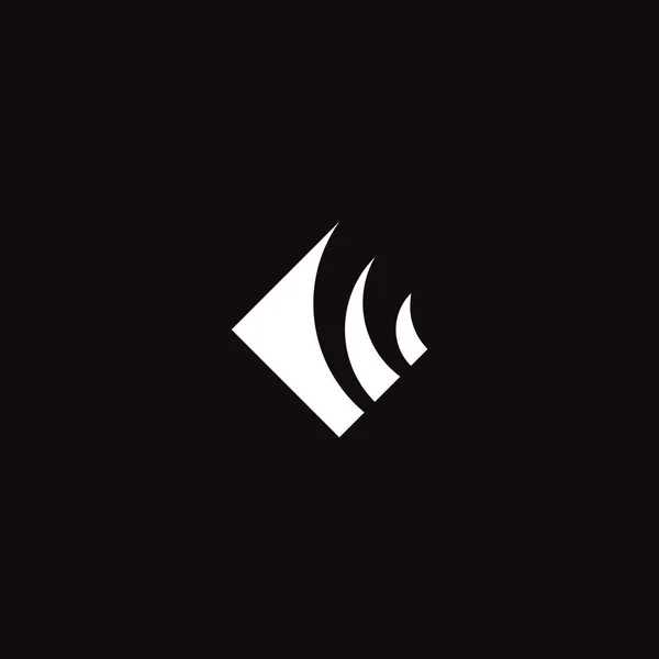 Concetto logo rombo con taglio spazio negativo, icona silhouette forma per il marchio aziendale, emblema aziendale. Etichetta geometrica astratta. Illustrazione vettoriale — Vettoriale Stock