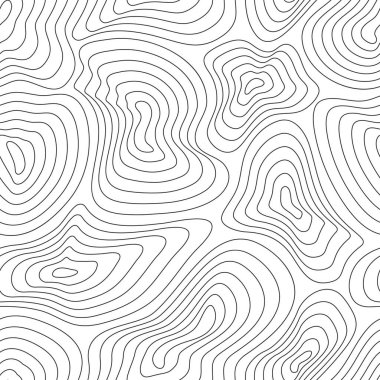 Topografik harita, topografın kusursuz deseni, haritalama ve ses eşitleyici arka planı için tipografi doğrusal arkaplanı. Vektör illüstrasyonu.