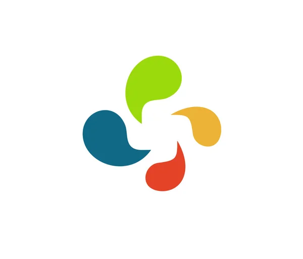 Abstract Fan Icon Kleurrijk Logo Voor Geneeskunde Eco Technologie Logotype — Stockvector