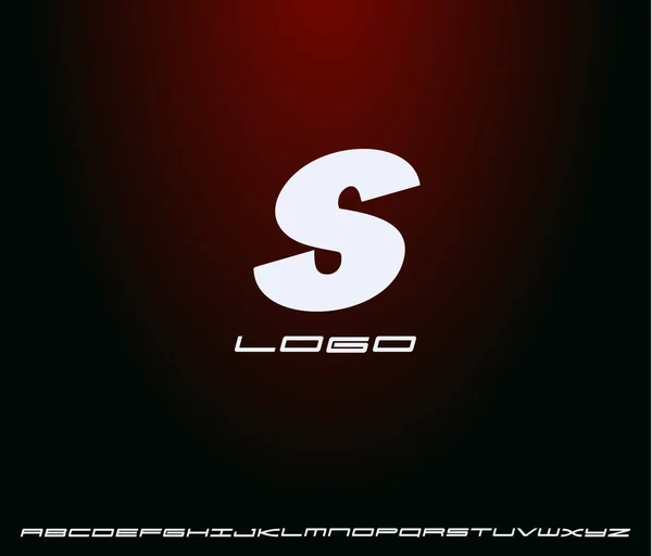 Logo Bold Italic Letter Heavy Monogram First Letter Name Futuristic — Stok Vektör