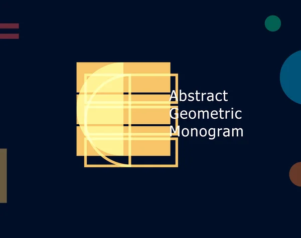 Letra Geométrica Abstrata Conceito Gráfico Cor Forma Incomum Para Logotipo — Vetor de Stock