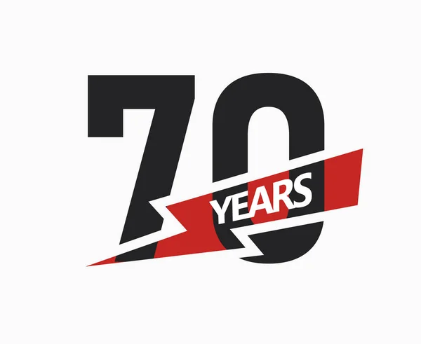 Years Business Jubilee Logo 70Th Anniversary Sign Modern Graphic Design — Archivo Imágenes Vectoriales