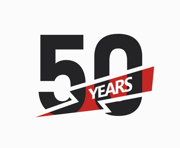 Years Business Jubilee Logo 50Th Anniversary Sign Modern Graphic Design — Image vectorielle