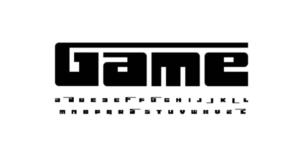 Геометрический Шрифт Буквы Habet Bauer Современная Типография Логотипа Смелый Типографический — стоковый вектор