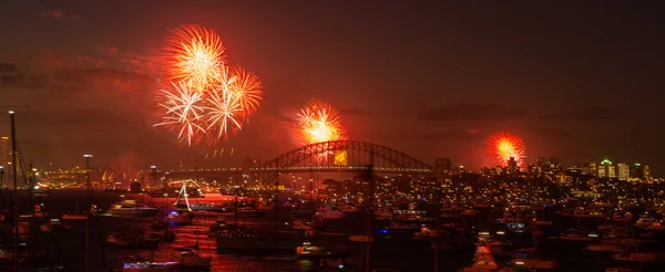 Feuerwerk Sydney Silvester 2013 — Stockfoto