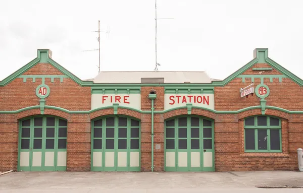 Retro fire station Stock Image