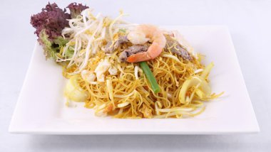 sigapore noodle karıştırın kızarmış erişte erişte.