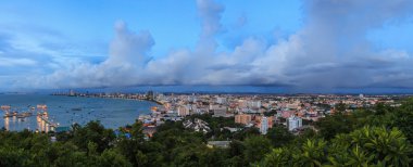 Panorama view from Pattaya, Chonburi Thailand. clipart