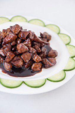 kızarmış biftek Çin yemeği karıştırın