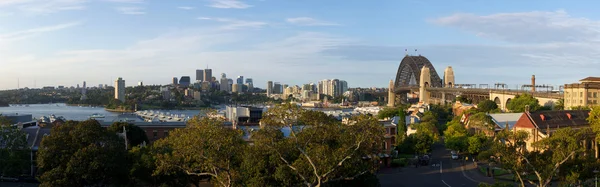悉尼海港 b 的全景视图 — 图库照片