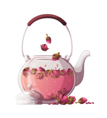 Çay saati elementi dizayn et, el yapımı çaydanlık.