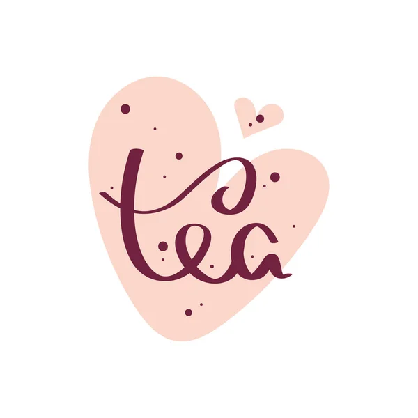 Tipografía Tipografía Tipografía Cartel Tea Love — Vector de stock