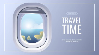 seyahat ve macera ilanı, seyahat zamanı, turizm kartı, vektör illüstrasyonu. Tasarım şablonu. Turizm seyahat afişi 