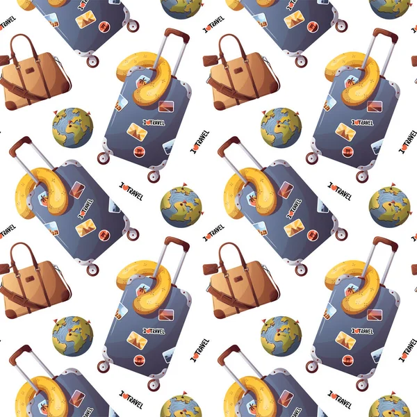 Seyahat ve macera kusursuz şablon, seyahat zamanı, turizm geçmişi, vektör illüstrasyonu. Şablon dizaynı. Turizm seyahat afişi 