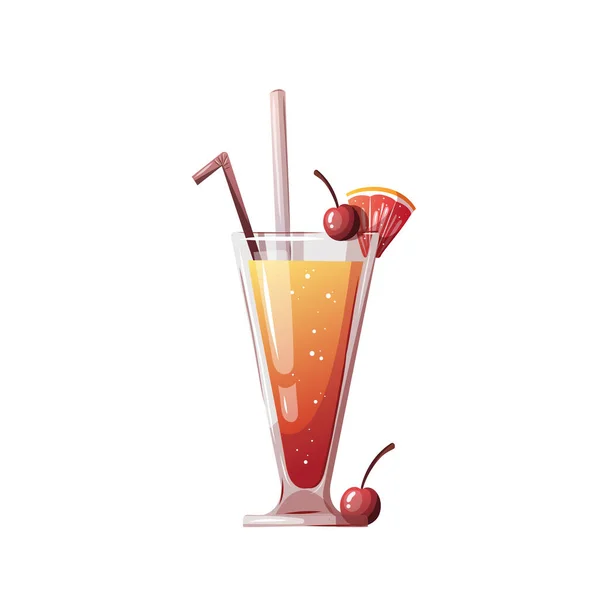 Summer Cocktail Beach Holidays Summer Vacation Party Cafe Bar Recreation — Vettoriale Stock