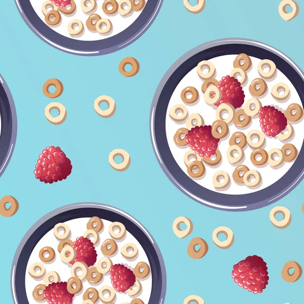 Breakfast Pattern Cereals — Stockvektor