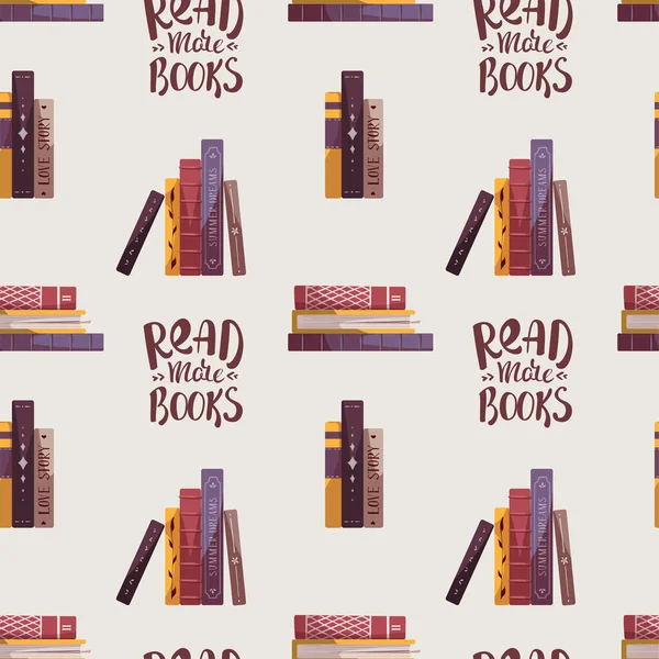 Reading Books Education Concept Vector Background Illustration — Stockvector