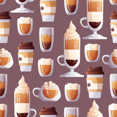 Kahve Kupası seamless modeli 