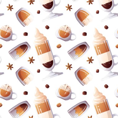 Kahve Kupası seamless modeli 