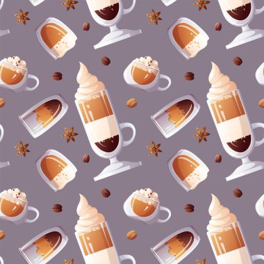Kahve Kupası seamless modeli