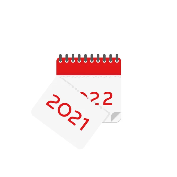 Nieuwjaar 2020 Kalender Scheur Sheet 2019 Vector Kleurenpictogram Platte Illustratie — Stockvector