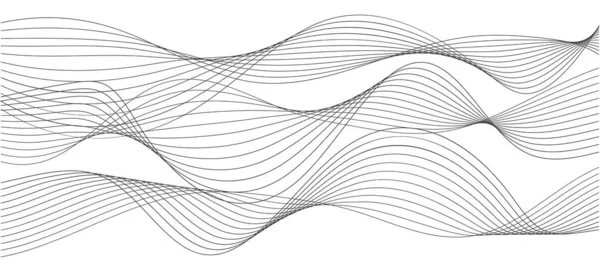 Linee Onda Astratte Futuristico Concetto Sfondo Moderno Illustrazione Vettoriale — Vettoriale Stock