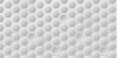 Soyut bal peteği beyaz arka plan. Kabartmalı Altıgen vektör deseni çizimi 