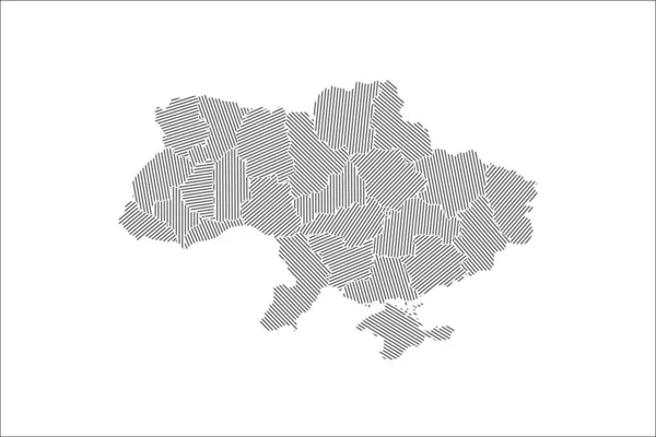 Ukraine Map Icon Flat Country Art Line Vector Icon Isolated — Stock Vector