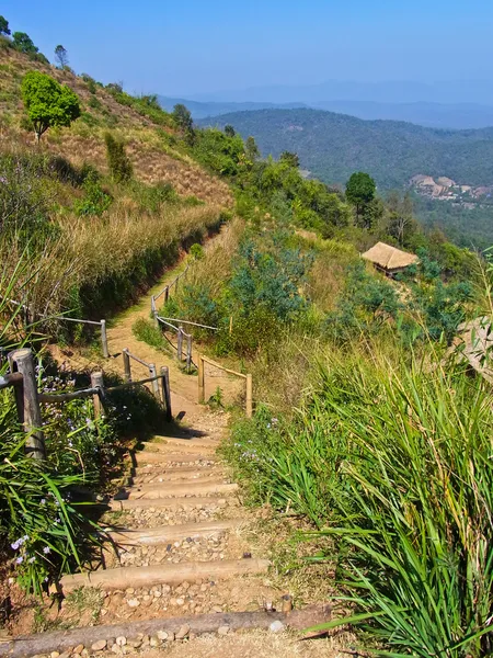 Walkway on Mon Jam hill at Chiang Mai, Thailand — Stock Photo, Image